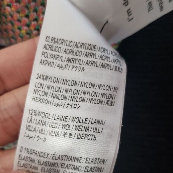 Farm Rio Colorful Mushroom Wool Sweater Cardigan Size M Psychedelic Whimsigoth - Picture 6 of 7